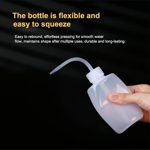 Wash Bottle, 150ml/5oz Plastic Safety Squeeze Watering Bottles with Narrow Mouth and Scale Labels, Cleaning Tool Accessories for Lash Extensions Watering Succulent Home Work, Transparent in Saudi Arabia