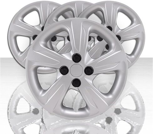 Set of 4 15" 5 Spoke Wheel Covers for Chevrolet Spark LS 2019-2022 - Chrome in Saudi Arabia