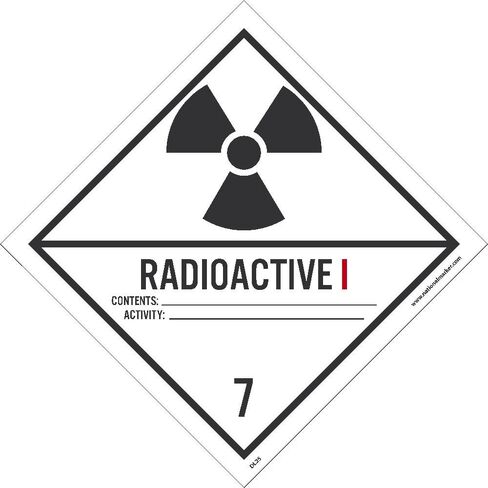 NMC DL25AL National Marker Dot Shipping Labels, Radioactive I, 4 Inches x 4 Inches, Ps Paper, 500/Rl in Saudi Arabia