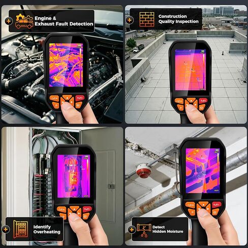 كاميرا تصوير حراري بعدسة مزدوجة محمولة باليد مزودة بكاميرا مرئية بدقة 2 ميجابكسل، دقة فائقة 512 × 384، -4 درجة فهرنهايت ~ 1022 درجة فهرنهايت، تحليل صور الكمبيوتر ثنائي الأبعاد/ثلاثي الأبعاد للكشف عن تسرب المياه المخفية وفحص الرطوبة in Kuwait