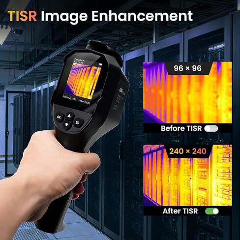 كاميرا حرارية لفحص المنزل، كاميرا تعمل بالأشعة تحت الحمراء 240 × 240 TISR مع عمر بطارية يصل إلى 14 ساعة، جهاز تصوير حراري محمول 25 هرتز مع مجال رؤية 50 درجة لاكتشاف تسرب المياه، التدفئة والتهوية وتكييف الهواء، الفحص الكهربائي in Kuwait