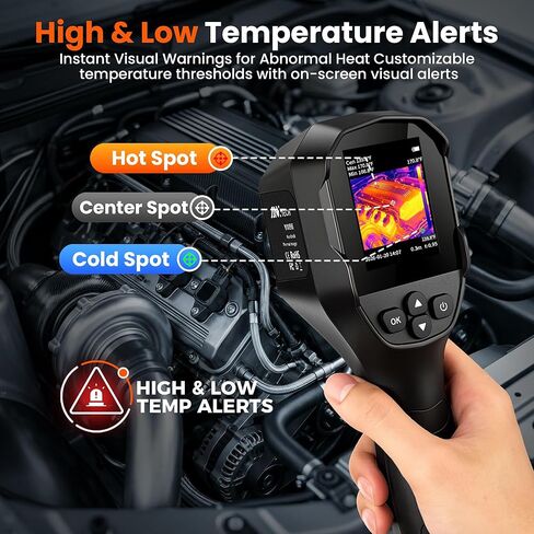 كاميرا حرارية لفحص المنزل، كاميرا تعمل بالأشعة تحت الحمراء 240 × 240 TISR مع عمر بطارية يصل إلى 14 ساعة، جهاز تصوير حراري محمول 25 هرتز مع مجال رؤية 50 درجة لاكتشاف تسرب المياه، التدفئة والتهوية وتكييف الهواء، الفحص الكهربائي in Kuwait