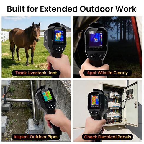كاميرا حرارية لفحص المنزل، كاميرا تعمل بالأشعة تحت الحمراء 240 × 240 TISR مع عمر بطارية يصل إلى 14 ساعة، جهاز تصوير حراري محمول 25 هرتز مع مجال رؤية 50 درجة لاكتشاف تسرب المياه، التدفئة والتهوية وتكييف الهواء، الفحص الكهربائي in Kuwait