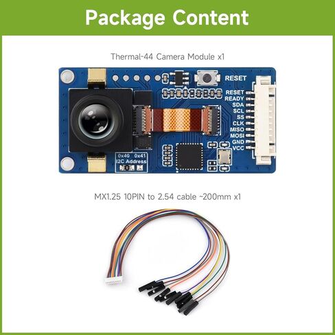 Waveshare Long-Wave IR Thermal Imaging Camera Module, 80 × 62 Pixels IR Array, Motion Detection, SPI and I2C Interfaces Communication, Suitable for Raspberry Pi and Other Development Boards, 44° FOV in Saudi Arabia