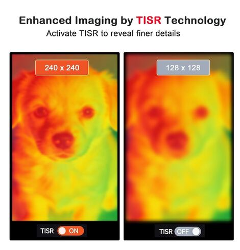Pro Mini Handheld Thermal Camera with LED Light, 240x240 TISR Resolution Infrared Camera, -4°F to 1022°F & 50° Wide View Thermal Gun, 25Hz Lightweight Thermal Imager for Electricians/HVAC/Auto in Saudi Arabia