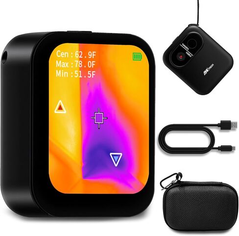 كاميرا تصوير حراري صغيرة لفحص المنزل - كاميرا حرارية بدقة 128 × 96 بالأشعة تحت الحمراء لكشف تسرب الجدار والعزل، تصوير حراري صغير للمبتدئين in Kuwait