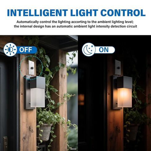 FlyGeneral 2 Pack Photocell Sensor for Outdoor Lights with Wall Plate, Hardwired Light Control Switch, Dusk to Dawn Photocell Compatible with LED, Incandescent, Halogen, and CFL Bulbs in Kuwait