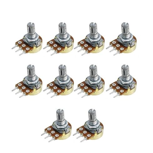 10Pcs WH148 Potentiometer 1K Ohm Variable Resistors 3-Pin 15mm Shaft Single-Joint Linear Potentiometers for Audio Volume Control, Light Dimming, Motor Speed Regulation & DIY Electronics Projects in Kuwait
