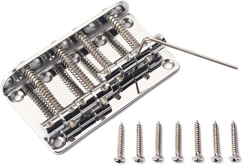 1 Set Bridge For Fender Precision Jazz Bass Guitar Part Accessory Chrome 201B-4 Badass in Kuwait