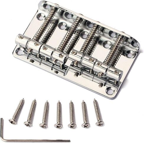 1 Set Bridge For Fender Precision Jazz Bass Guitar Part Accessory Chrome 201B-4 Badass in Kuwait