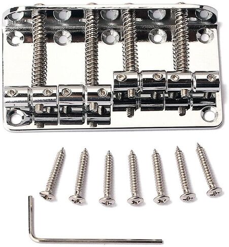 1 Set Bridge For Fender Precision Jazz Bass Guitar Part Accessory Chrome 201B-4 Badass in Kuwait
