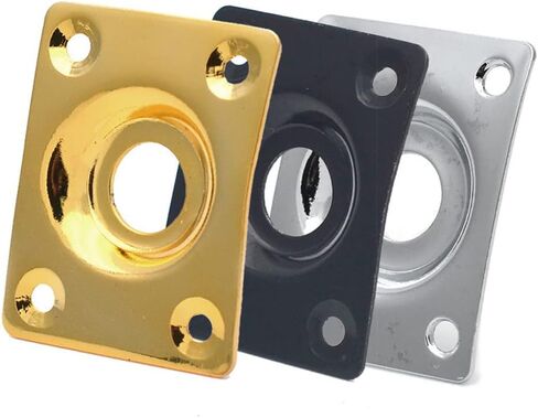 Guitar Rectangular Output Jack Plate Square with Screws for Electric Bass Guitar Accessory in Kuwait