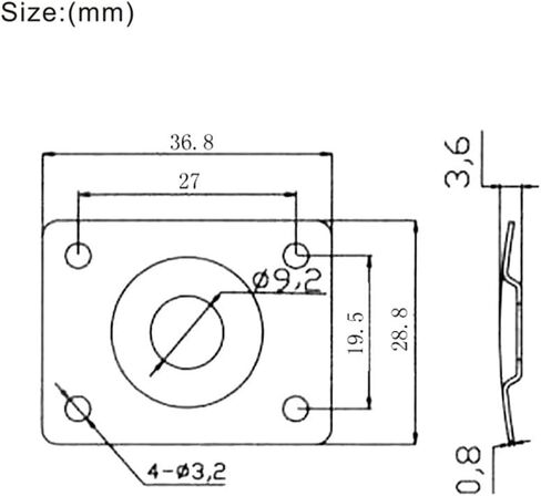 Guitar Rectangular Output Jack Plate Square with Screws for Electric Bass Guitar Accessory in Kuwait