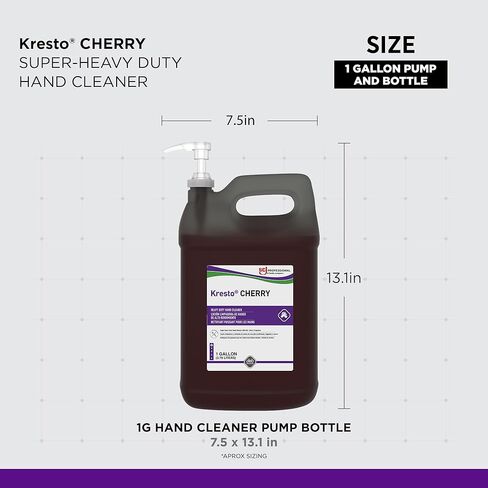 SC Johnson Professional Kresto Cherry, Super Heavy Duty Hand Cleaner, 1 Gallon Pump Bottle, for Professional Use Only in Saudi Arabia