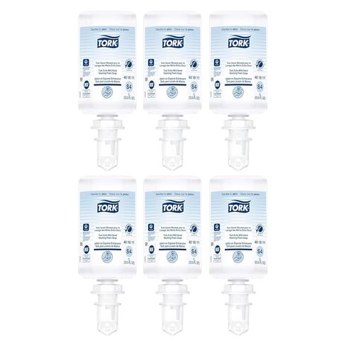 Tork Extra Mild Hand Washing Foam Soap S4, No Fragrance Added, 2 x 1L, 401812 in Kuwait