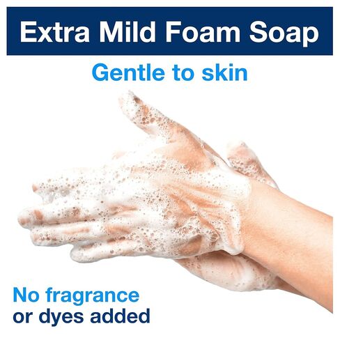 Tork Extra Mild Hand Washing Foam Soap S4, No Fragrance Added, 2 x 1L, 401812 in Kuwait