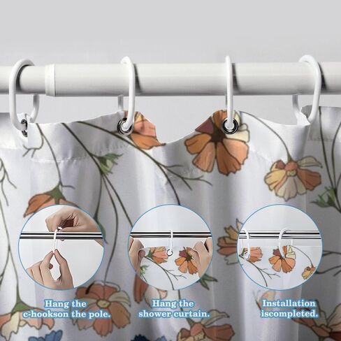 ستارة دش صيفية بنمط الكون مع خطافات، ستارة دش فنية مقاومة للماء للصيف، ستائر ممتعة للعطلات من القماش قابلة للغسل للتخييم ديكور حمام لطيف 72 × 72 بوصة in Kuwait