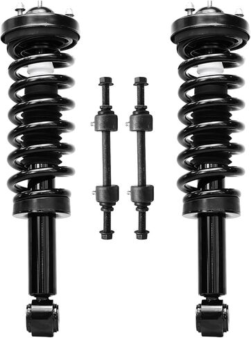 Detroit Axle - Front Struts Sway Bars for 2012-2017 Hyundai Accent Kia Rio 2 Complete Struts w/Coil Springs 2 Front Sway Bar Links 2013 2014 2015 2016 Replacement Ready Struts in Saudi Arabia