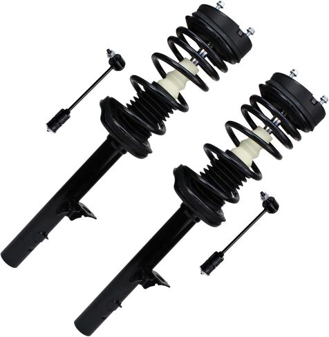 Detroit Axle - Front Struts Sway Bars for 2012-2017 Hyundai Accent Kia Rio 2 Complete Struts w/Coil Springs 2 Front Sway Bar Links 2013 2014 2015 2016 Replacement Ready Struts in Saudi Arabia