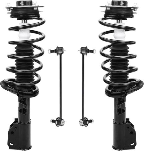 Detroit Axle - Front Struts Sway Bars for 2012-2017 Hyundai Accent Kia Rio 2 Complete Struts w/Coil Springs 2 Front Sway Bar Links 2013 2014 2015 2016 Replacement Ready Struts in Saudi Arabia