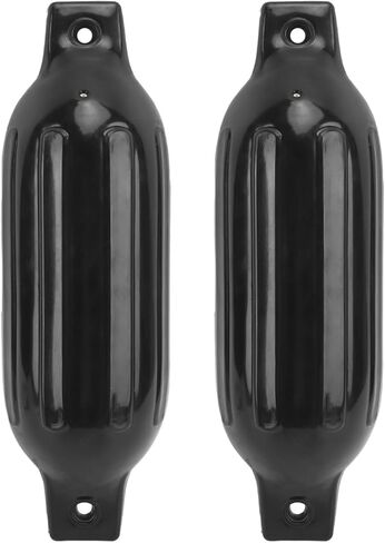Inflatable Ribbed Dock Bumper Buoy for Ship Hull Protection, 2 PiecesSet, Easy to Inflate Black Marine Boat Fenders for Docks Pontoons in Saudi Arabia