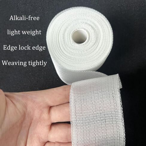Fiberglass Cloth Roll, 4 Inches*99 Feet 6oz Plain Weave Non Adhesive Fiberglass Cloth Tape Strip for Repairing and Reinforcing Pipes, Sinks, Bathtubs, Boats, Cars (1, 4'' * 99') in Saudi Arabia