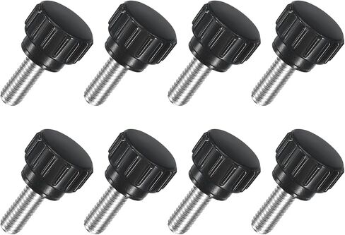 8 قطع M5 × 12 ملم مقبض تثبيت مخرش، 304 الفولاذ المقاوم للصدأ إبهام برغي لقط مقبض دائري ملولب يدوي مسمار مسمار مقبض 14 ملم ضياء للآلات in Saudi Arabia