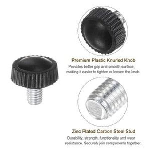 # US 20PACK M5 x 8mm متري ذكر الموضوع مخرش مقبض الإبهام المسمار لقط المقبض الأسود in Saudi Arabia
