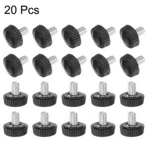 # US 20PACK M5 x 8mm متري ذكر الموضوع مخرش مقبض الإبهام المسمار لقط المقبض الأسود in Saudi Arabia