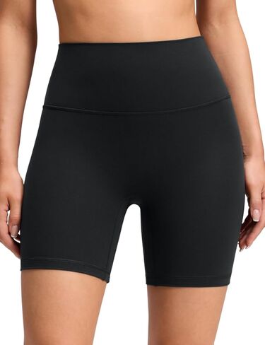 CRZ YOGA Butterluxe No Front Seam Biker Shorts 6" - High Waisted Lounge Pilates Workout Athletic Womens Buttery Soft in Saudi Arabia