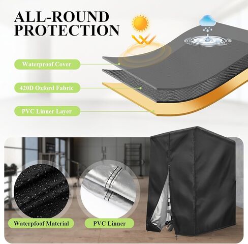 Folding Chair Rack Cover, 420D Waterproof Folding Rolling Cart Chair Storage Rack Cover - 84 Chairs Capacity, With 2 Buckles & Drawstring, 72"L x 35"W x 73"H, Black in Kuwait