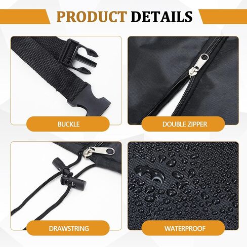 Folding Chair Rack Cover - Heavy-Duty 72" x 37" x 72" Waterproof Metal Storage Cover, Oxford Fabric with Elastic Hem & Vent, Black in Saudi Arabia
