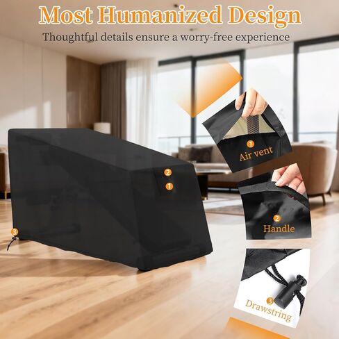 Sit-up Board Cover, 60"Lx18"Wx21"H, Heavy Duty Waterproof Weight Bench Cover, Features a bottom drawstring, handles and ventilation opening, Fits for Universal Weight Chair, Black in Kuwait