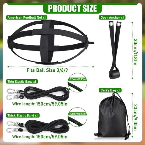 TOBWOLF American Football Throw Trainer, Youth Football Practice Equipment Improve Throwing & Catching, Pass Back Trainer Football Net Indoors/Outdoors Fit Official Size in Saudi Arabia