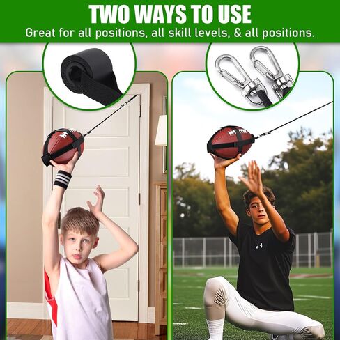 TOBWOLF American Football Throw Trainer, Youth Football Practice Equipment Improve Throwing & Catching, Pass Back Trainer Football Net Indoors/Outdoors Fit Official Size in Saudi Arabia