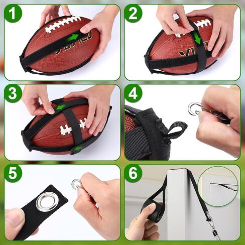 TOBWOLF American Football Throw Trainer, Youth Football Practice Equipment Improve Throwing & Catching, Pass Back Trainer Football Net Indoors/Outdoors Fit Official Size in Saudi Arabia