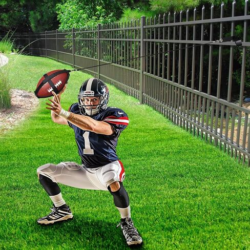 TOBWOLF American Football Throw Trainer, Youth Football Practice Equipment Improve Throwing & Catching, Pass Back Trainer Football Net Indoors/Outdoors Fit Official Size in Saudi Arabia