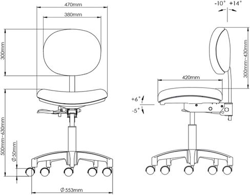 مقعد طبيب الأسنان بريميوم بلس، 5012-أسود in Kuwait