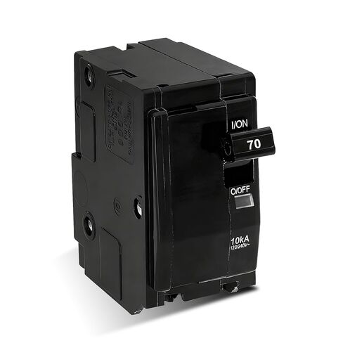 قاطع دائرة QO270CP 70 أمبير ثنائي القطب - متوافق مع مراكز تحميل SD QO، وCSED، ولوحات لوحة NQOD، بتصنيف 120/240 فولت تيار متردد، 10 كيلو أمبير، حامل توصيل، مؤشر Visi-Trip in Saudi Arabia