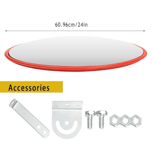24" Safety Convex Mirror for Blind Spots – Traffic Mirror for Indoor/Outdoor Use, Corner Mirrors for Parking, Security, Business, Garage, Warehouse, and Office in Saudi Arabia