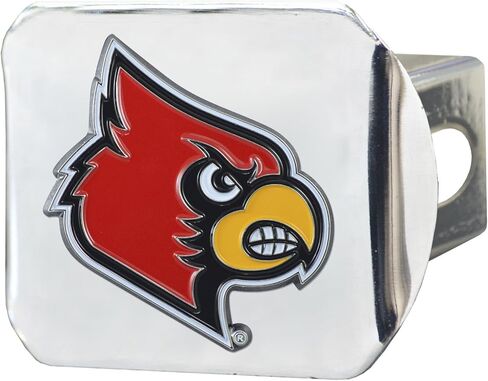 غطاء وصلة ربط معدنية من الكروم من جامعة لويزفيل كاردينالز NCAA من FANMATS - تصميم مصبوب بشعار الفريق ثلاثي الأبعاد فريد من نوعه - سهل التركيب على الشاحنة أو سيارات الدفع الرباعي أو السيارة أو ATV - هدية مثالية للطلاب/الخريجين/المروحة in Saudi Arabia