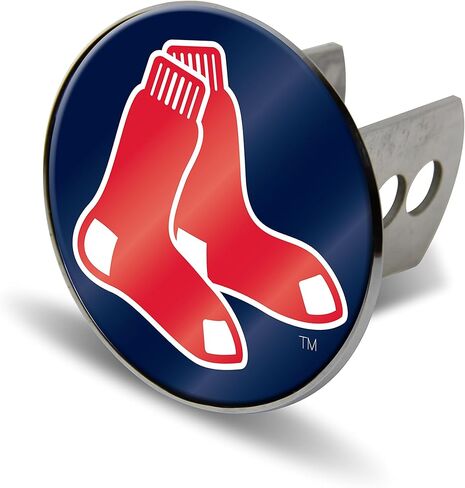 Rico Industries MLB Boston Red Sox Laser Cut Metal Hitch Cover, Large, Silver in Saudi Arabia