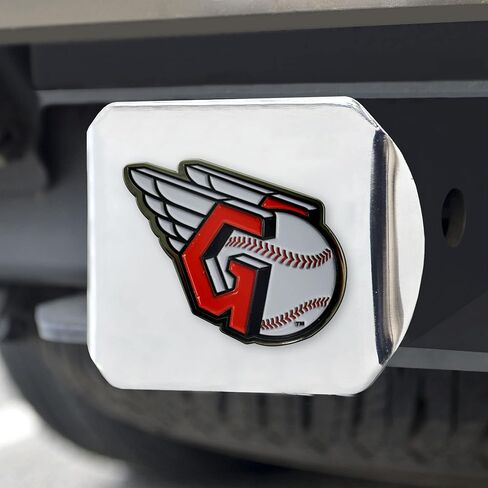FANMATS 26571 Cleveland Indians Color Hitch Cover - Chrome in Saudi Arabia