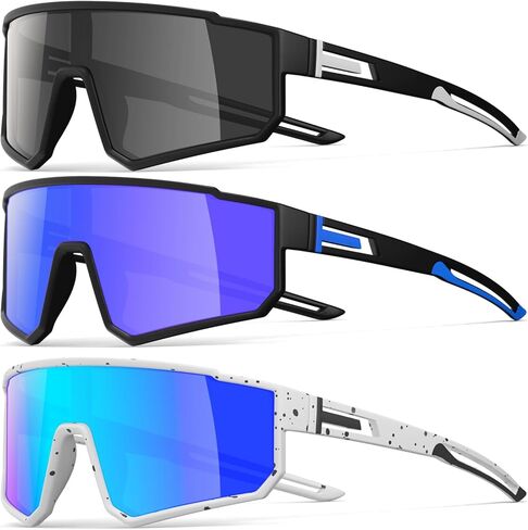 IKTOD 3 Pack Polarized Running Sunglasses for Women Mens Sunglasses UV Protection for Cycling Baseball Fishing in Kuwait