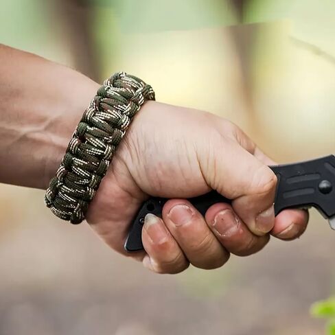 سوار مضفر متعدد الوظائف - حبل معصم للبقاء على قيد الحياة مع صافرة وبوصلة، معدات الطوارئ للمغامرات الخارجية in Saudi Arabia
