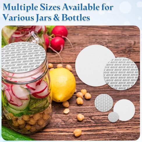PATIKIL 41mm / 1.61" Foam Lid Liner, 200 Pcs Adhesive Round PS Pressure Sensitive Seals, Cap Liners Resistant Tamper for Plastic Glass Jar Bottle Cap Canning Vials Seals in Saudi Arabia
