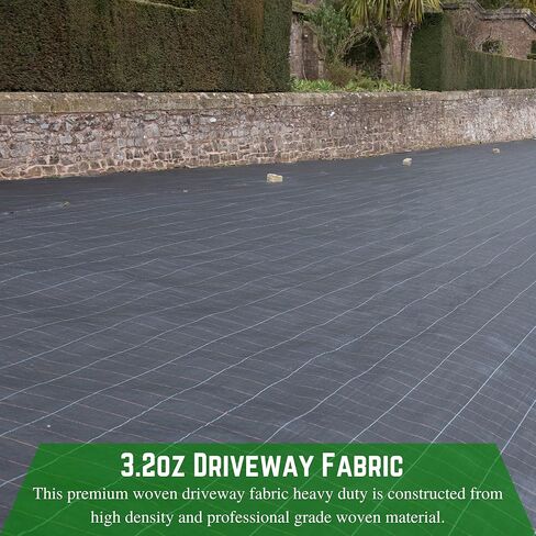 Farm Plastic Supply - Woven Driveway Fabric 3.2oz - 6' x 300' - Commercial Landscape Fabric, Drainage, Underlayment, Under Gravel in Saudi Arabia