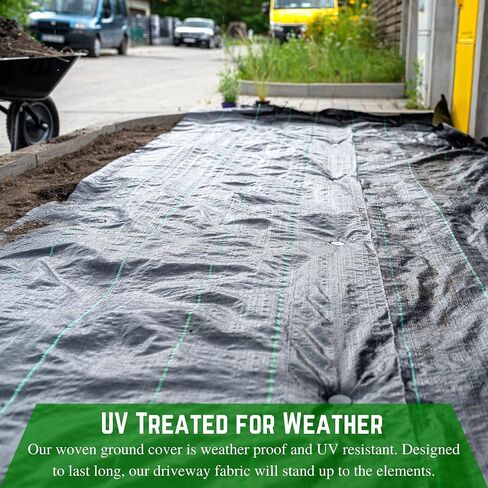 Farm Plastic Supply - Woven Driveway Fabric 3.2oz - 6' x 300' - Commercial Landscape Fabric, Drainage, Underlayment, Under Gravel in Saudi Arabia