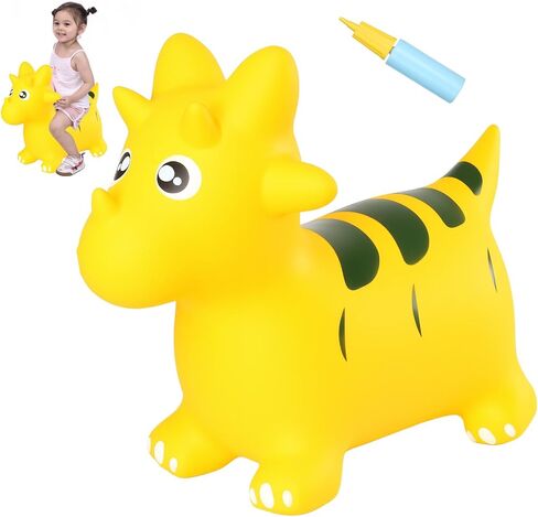 INPANY Bouncy Caterpillar Horse Hopper for Toddlers - Kids Inflatable Bouncing Horse Hopper, Ride on Animal Toys, Birthday Gift for 2 3 4 Year Old Boy Girl in Kuwait