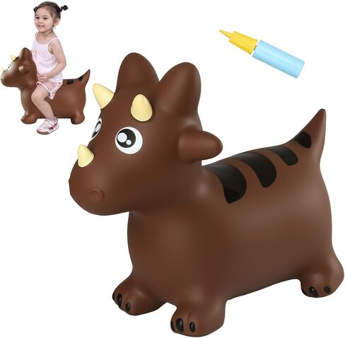 INPANY Bouncy Caterpillar Horse Hopper for Toddlers - Kids Inflatable Bouncing Horse Hopper, Ride on Animal Toys, Birthday Gift for 2 3 4 Year Old Boy Girl in Kuwait